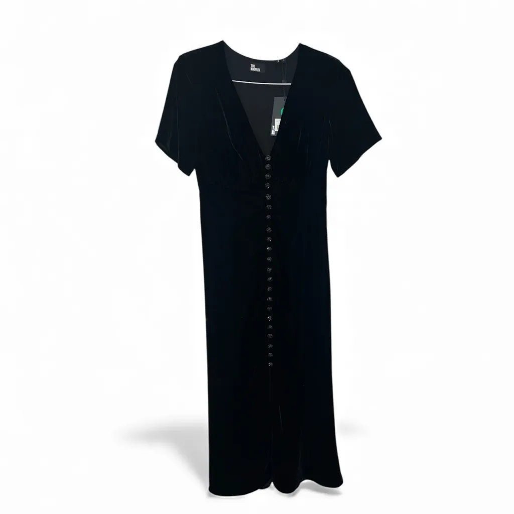 The Kooples Velvet Short Sleeve Midi Dress, Size Small NWT - Image 4