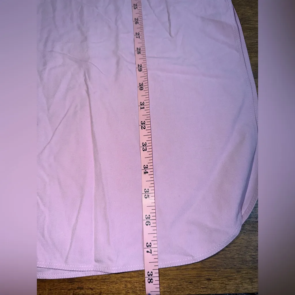 Lafayette 148 100% Silk Midi Shirt Dress Pink Size M - Image 6