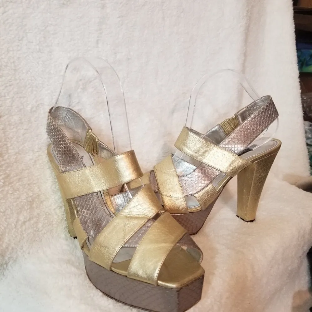 Dolce Gabanna metalic platform heel - Image 3