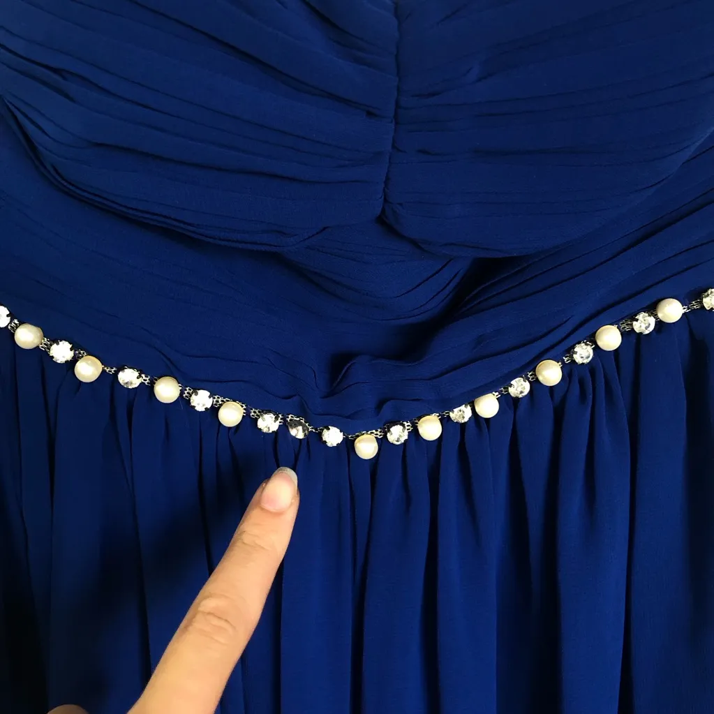 A.Drea Royal Blue Strapless Cocktail Dress Size S - Image 3