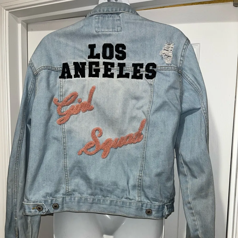 LA Girl Squad Distressed Denim Jacket - Image 7