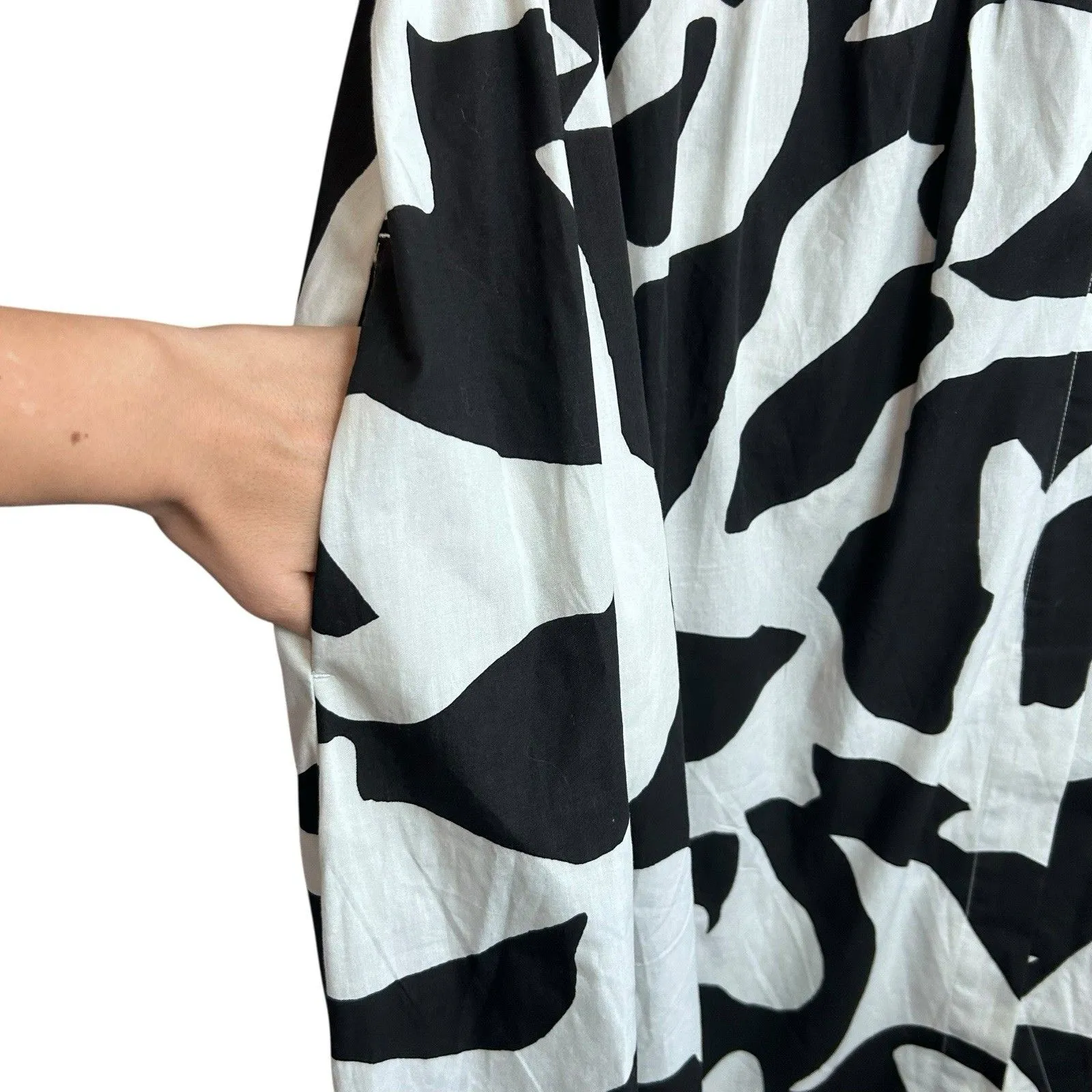 Abercrombie & Fitch Maxi Dress Size L Fiore Floral One Shoulder Cutout High Slit - Image 9