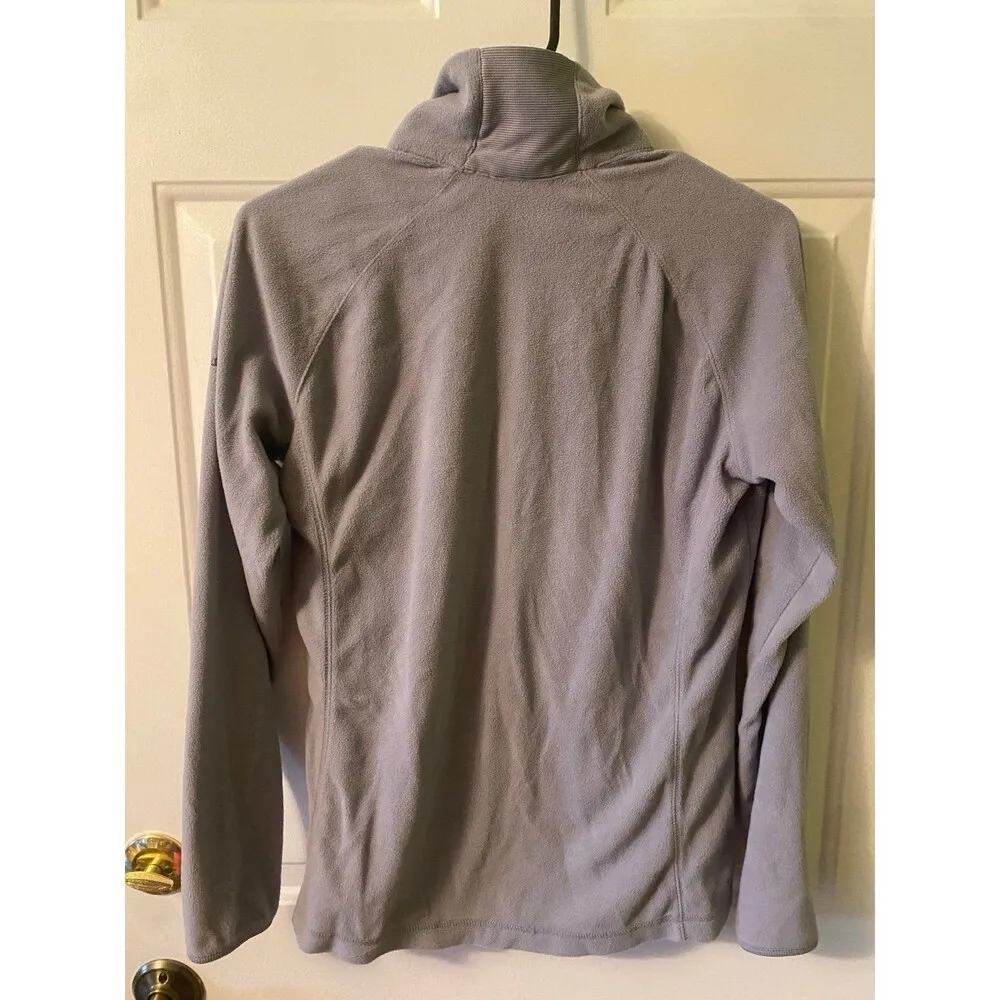 Womens Columbia grey soft fleece half zip hoodie size Large - Image 2