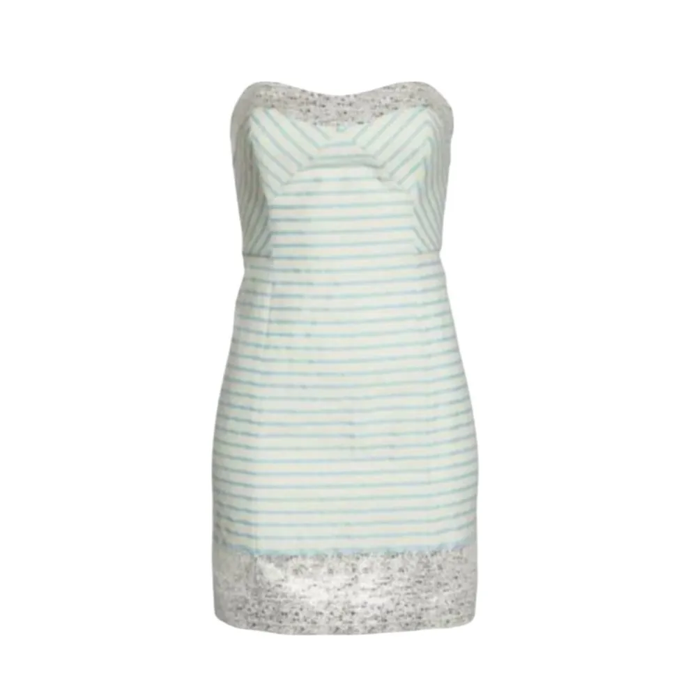 Lilly Pulitzer Remi Blue Horizon Bayview Stripe Metallic Corset Dress Size 6 - Image 4