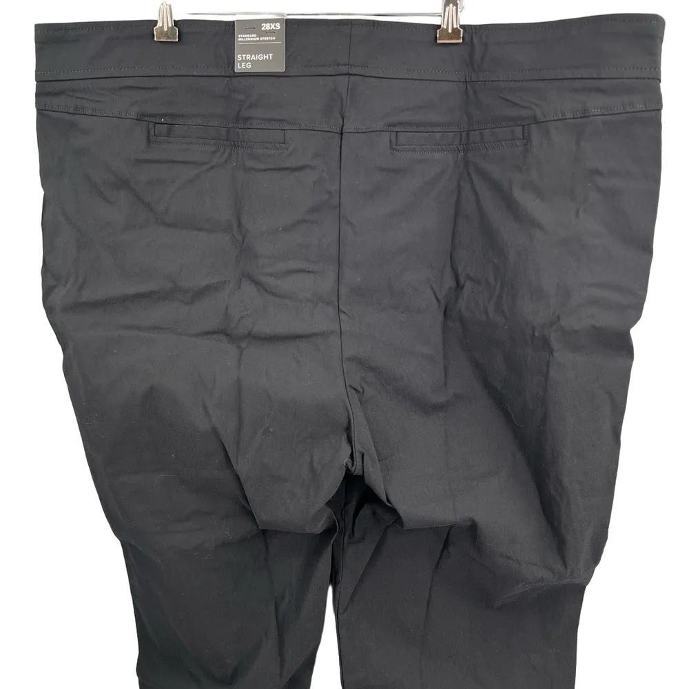 Torrid Studio Jetsetter Straight Leg Pants Black Millennium Stretch 28XS New - Image 4