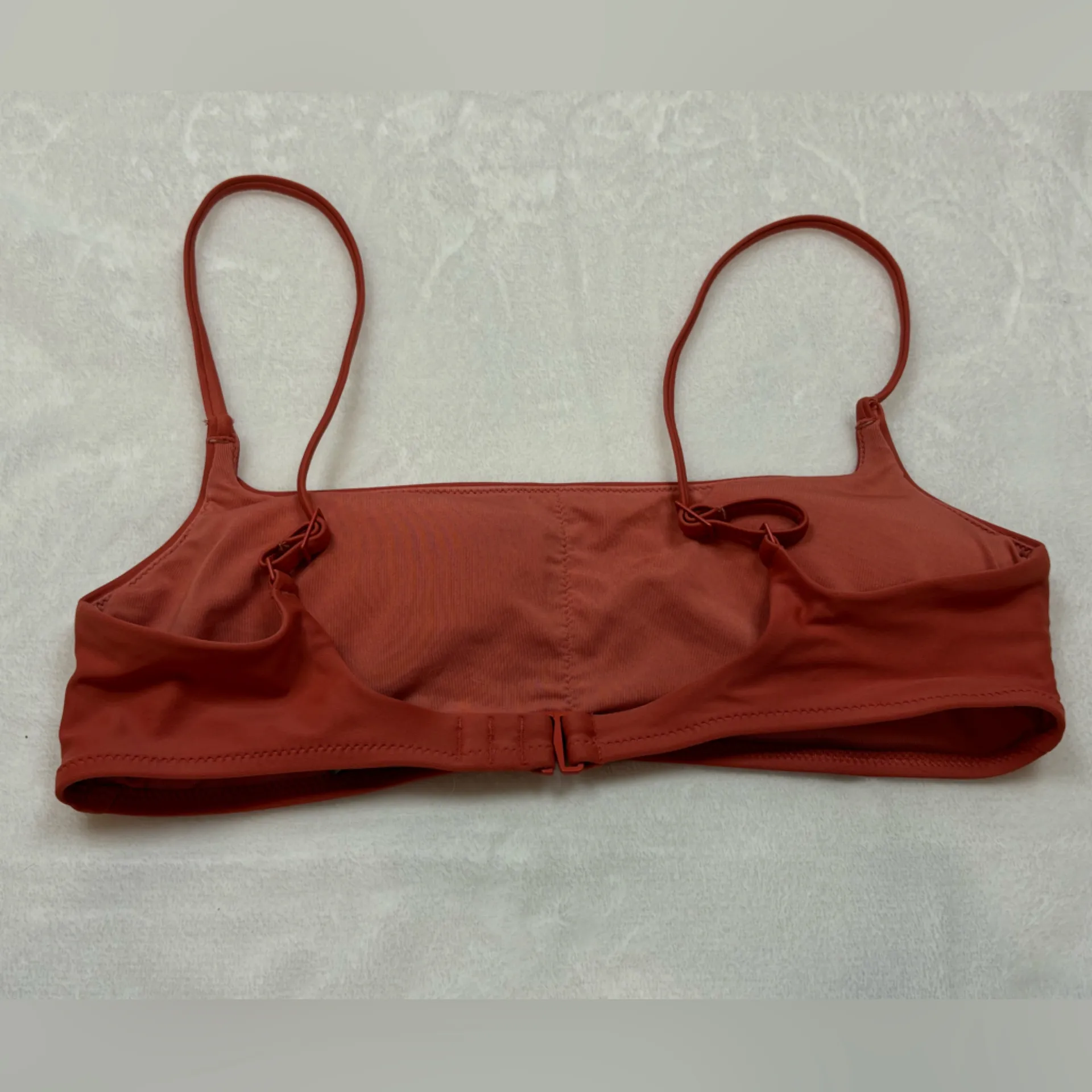 Aerie Swimwear Woman’s Peach High-Rise Bikini Set Size Small Top & Medium - Image 7