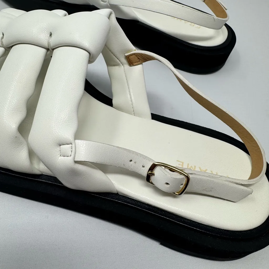 Frame Le Weston Sandal in Blanc 38 NEW - Image 8