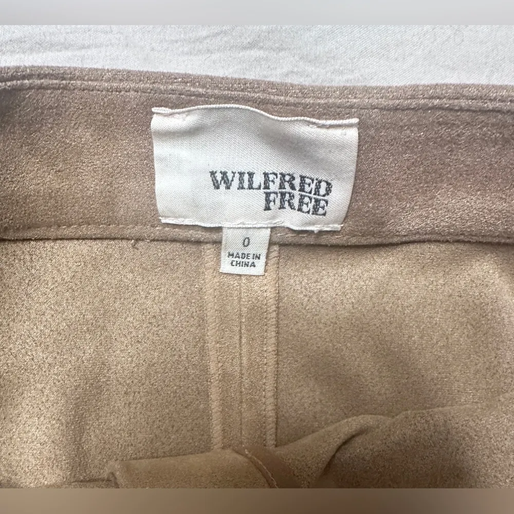 NWOT  Wilfred Free Faux Suede Centinela Button Front A Line Skirt Size 0 - Image 7