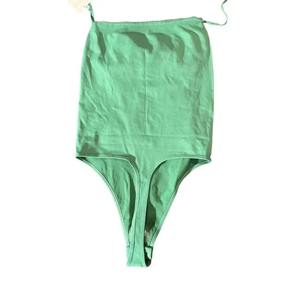 NWT Free People Green Strapless Thong Body‎ Suit Size M-L - Image 4