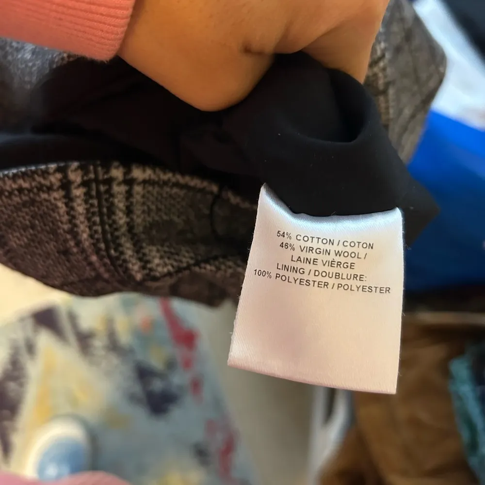 Judith & Charles Plaid Houndstooth Mock Neck Midi Dress Gray Size XS - Image 3