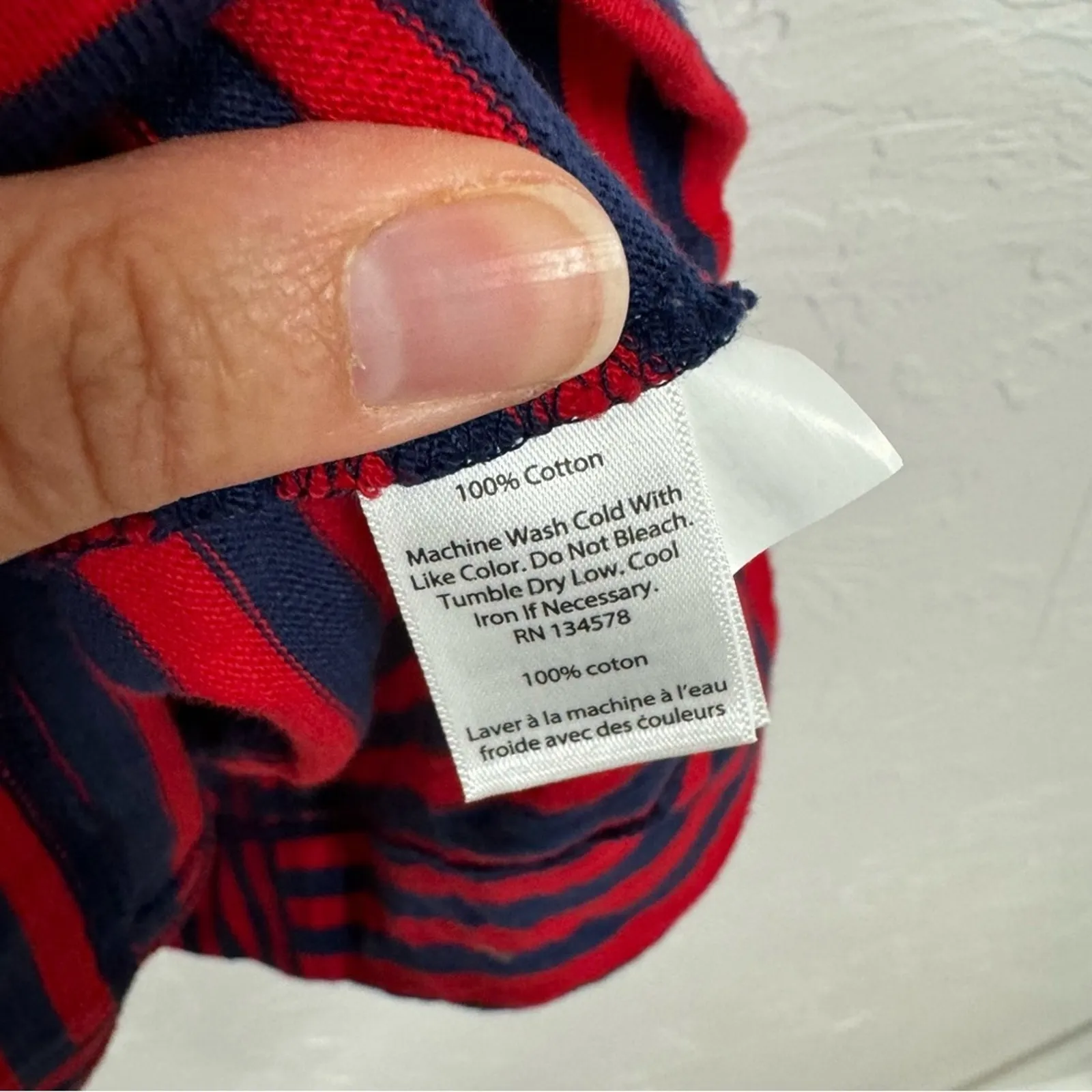 Vineyard Vines Red & Blue Striped Mini Dress Womens XXS Sleeveless Summer Shift - Image 8