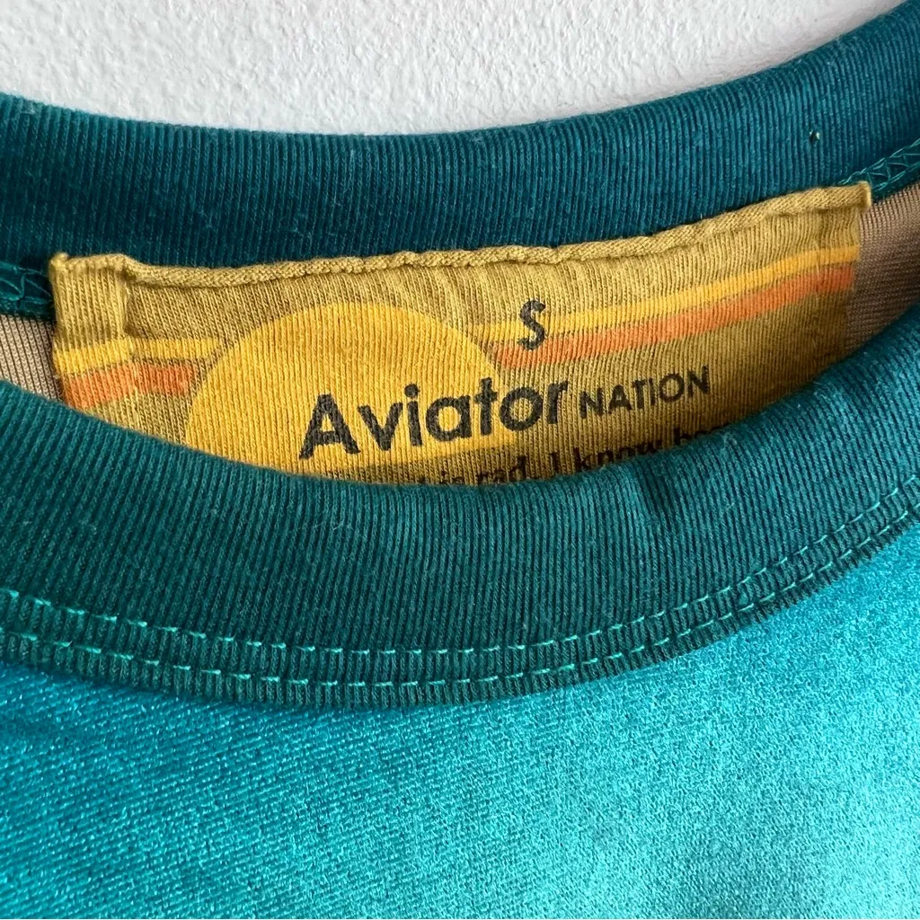 Aviator Nation Celestial Sun Galaxy Velour Crew Sweater Sz S - Image 3