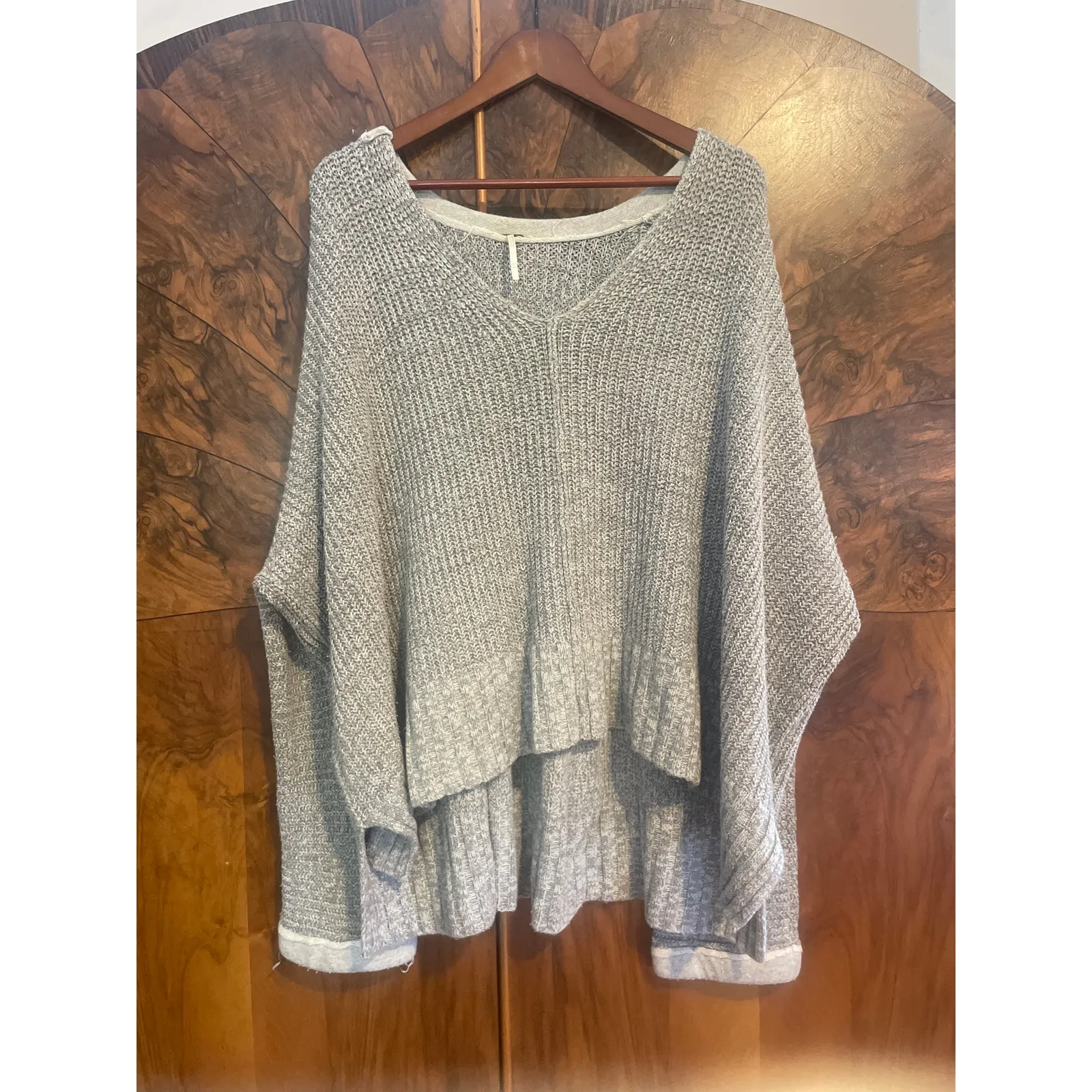FREE PEOPLE Take Me Over Chunky Oversize Sweater Gray Size XS / S Slouchy - Image 2