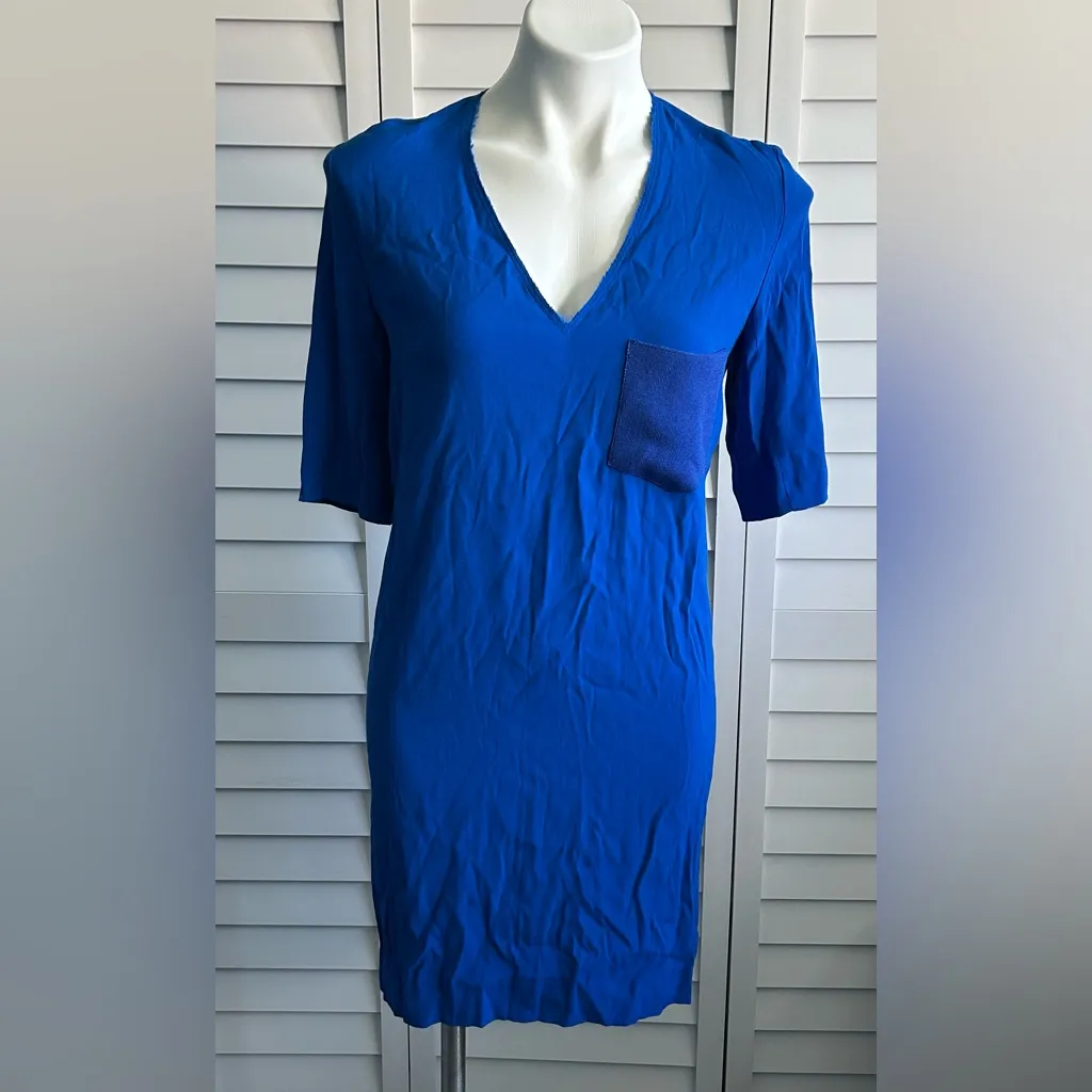 Sandro Paris | Ryslene pocketed shirt dress in bleu ocean - Image 5