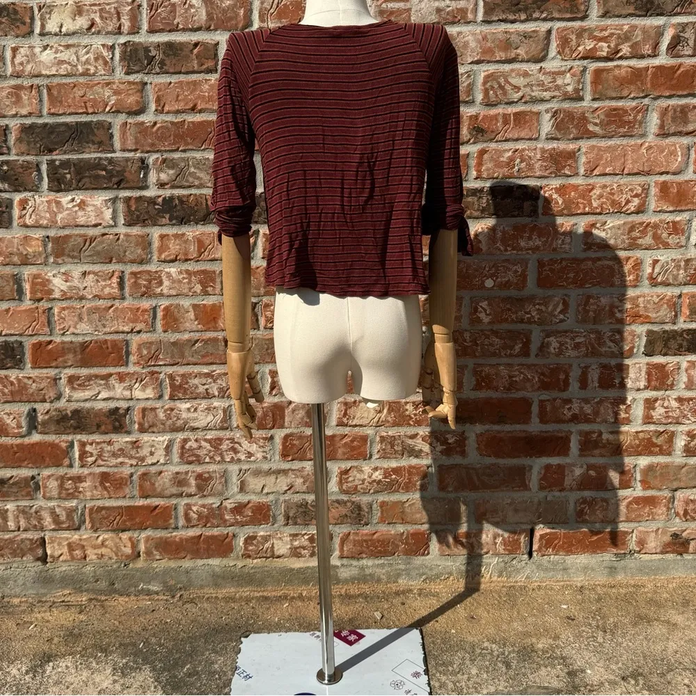 Kirious burgundy striped cropped tee / S / Excellent condition - Image 12
