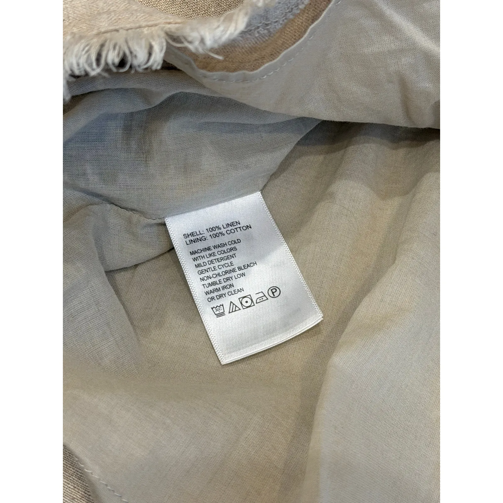 Tommy Bahama Two Palms Ruffle Linen Dress Womens XXS Beige Natural Resort Boho - Image 7