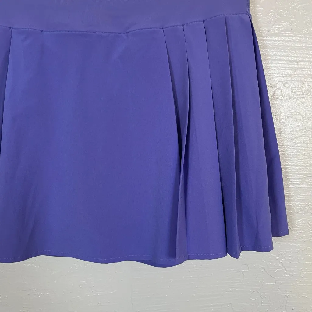 Lululemon Women 8 Charged Indigo Purple Side Pleat High Rise Tennis Skirt Lined - Image 2