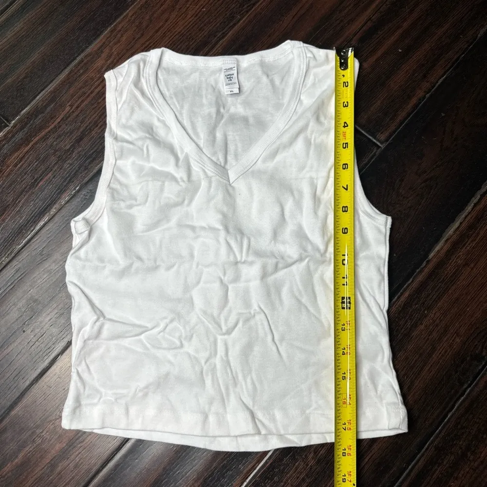 Crop top v neck casual tank top Los Angeles Apparel athletic yoga workout summer - Image 2