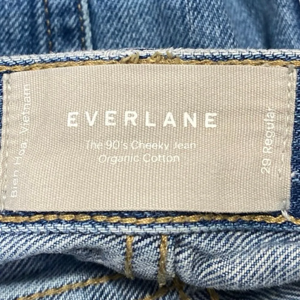 Everlane 90's Cheeky Women's Blue High Waisted Straight Leg Denim Jeans Pants 29 - Image 4