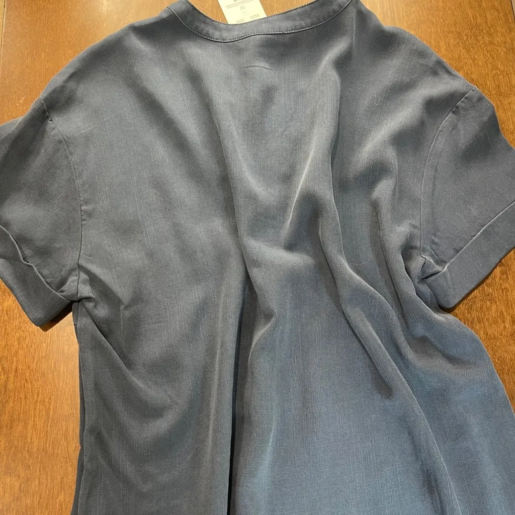 Hilary Radley Shift Dress Womens Size Large Blue Tencel Lyocell Pockets Mini NWT - Image 5