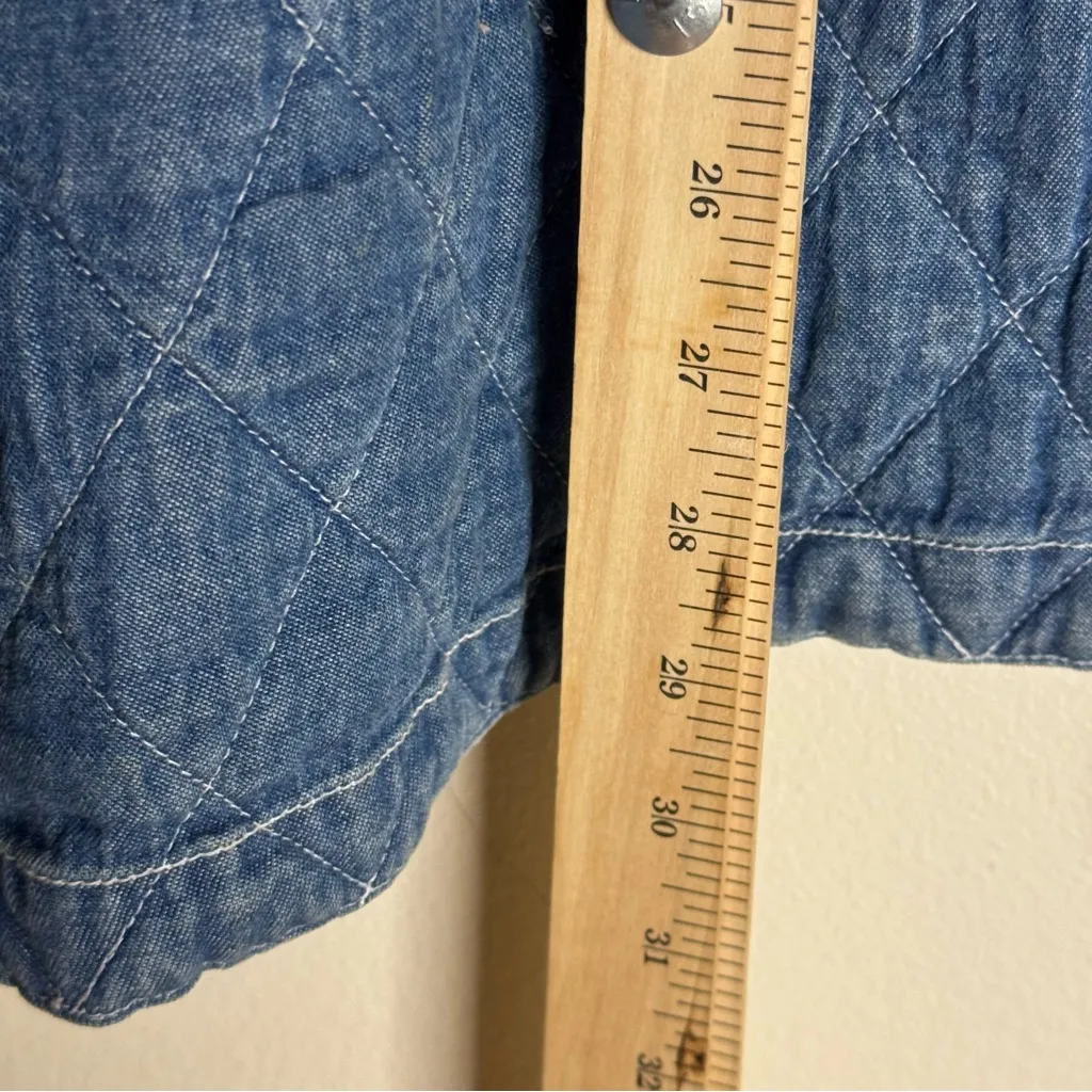 Quizz woman co Blue Denim Snowman Shirt Shacket Embroidered Applique 22 XXL 90s Size undefined - Image 8