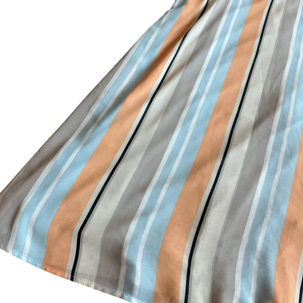 Dolan Anthropologie Spaghetti Strap Stripe Dress Shift Colorful Size Medium Blue - Image 8