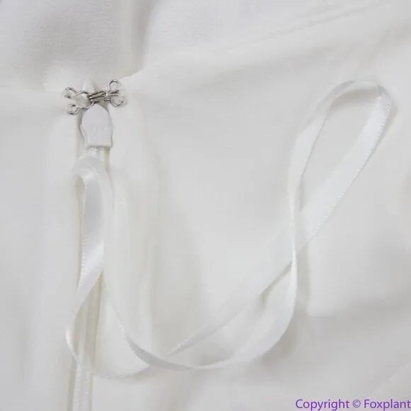 NEW White House Black Market white one shoulder‎ ruffle jumpsuit, 12 - Image 14