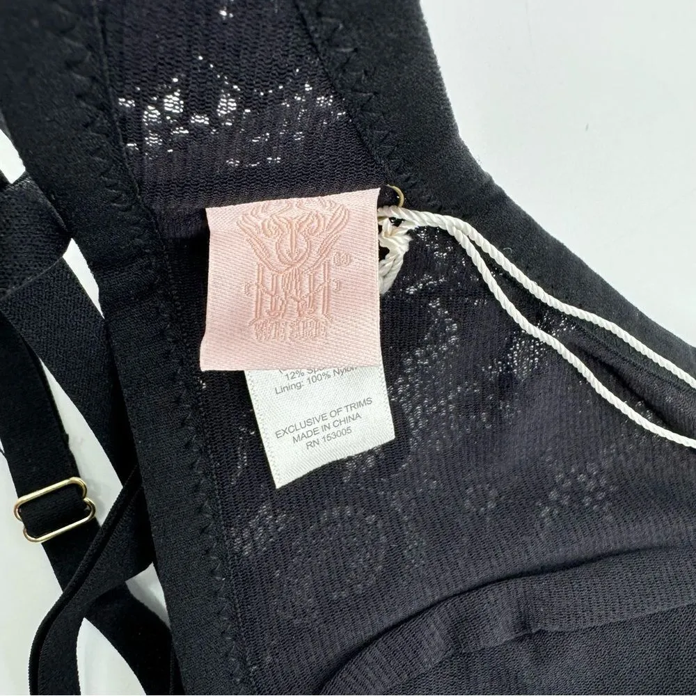 Free People x We are HAH Don't Cross Me Halter Bralette‎ Black XS NWT - Image 5