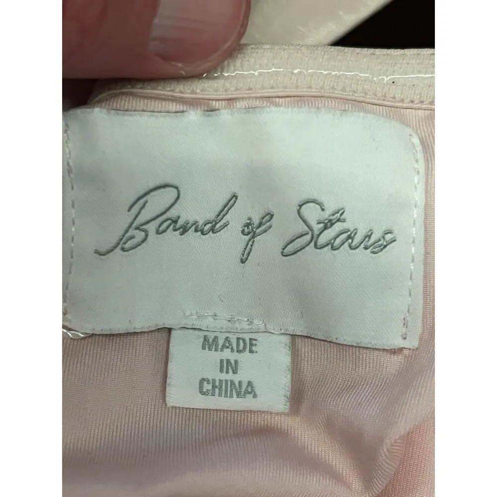 Band of Stars Dress Womens US 10 UK 8 Cream Puff Sleeve Ruched Mini Party Formal - Image 9