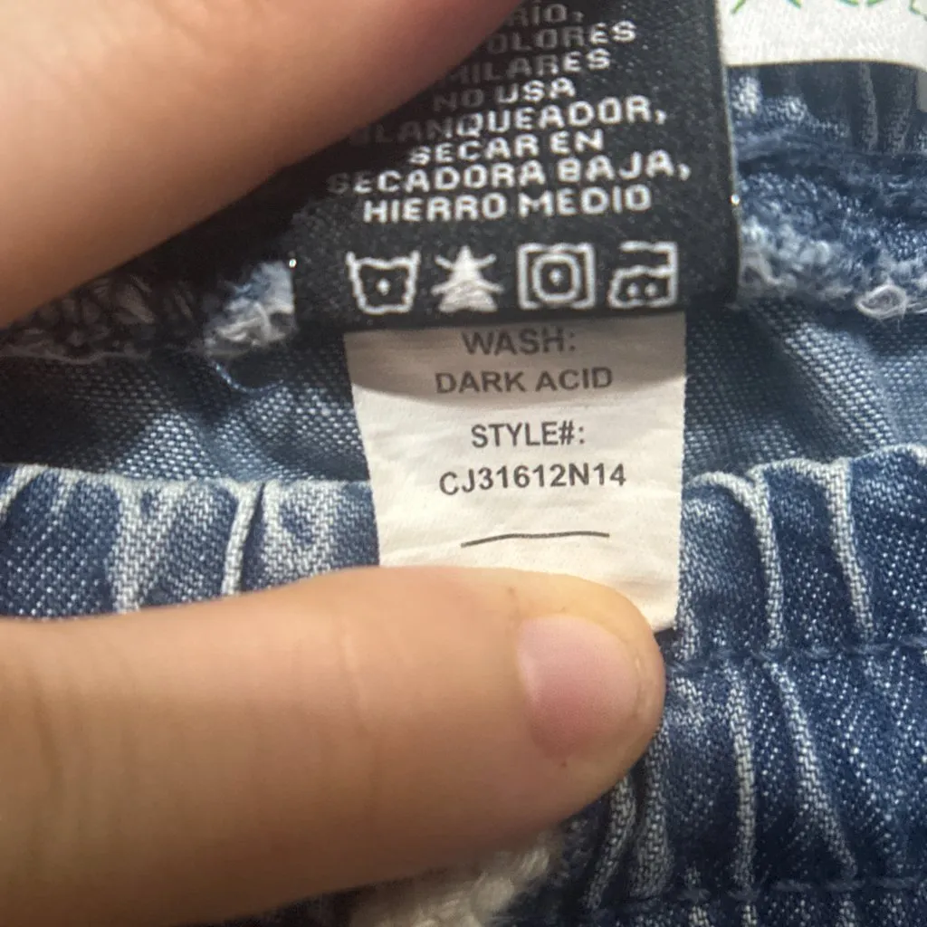 EUC Re Generation By Celebrity Pink Acid Wash Jean Shorts w/ Draw Cord Size M - Image 12