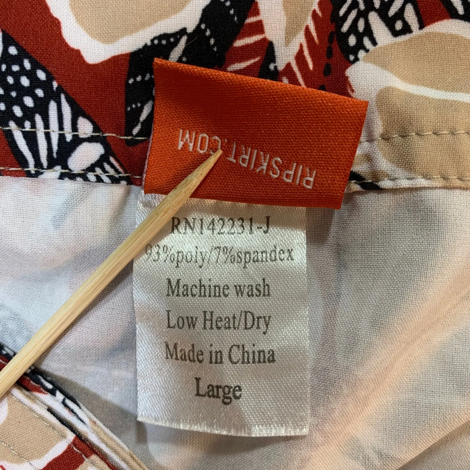 RipSkirt Hawaii Wrap Skirt‎ L Floral Quick Dry Travel Swim Coverup Beach Resort Red Size L - Image 4