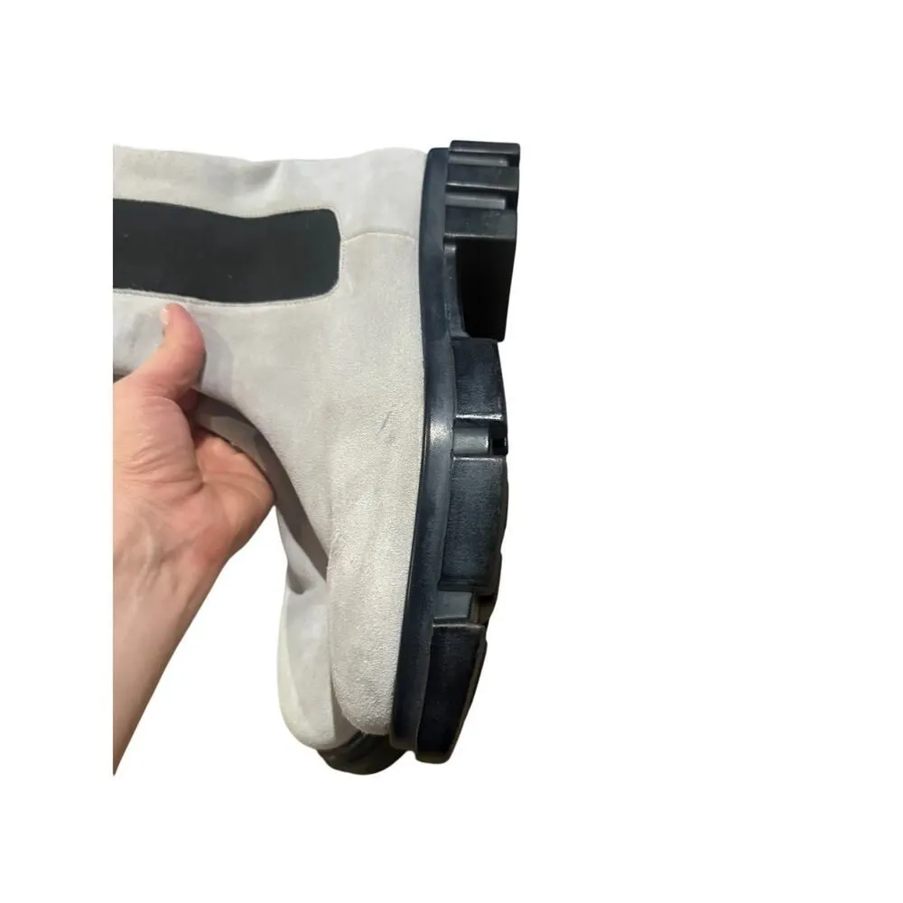 Free People Brooks Lug Sole Chelsea Boot Grey Suede Sz. 41 (US 11) - Image 9