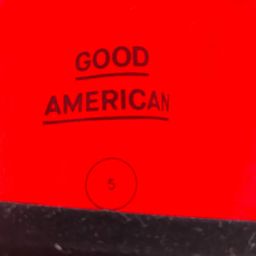 NEW Good American Low Down Bodysuit Red Black Net Accent Sz 5 US XXL Minimalist - Image 7