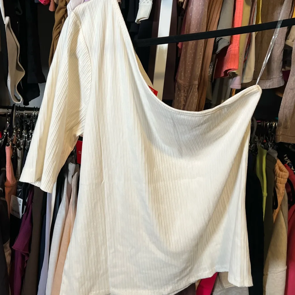 Spanx  Stretch Rib One-Shoulder top - Image 5