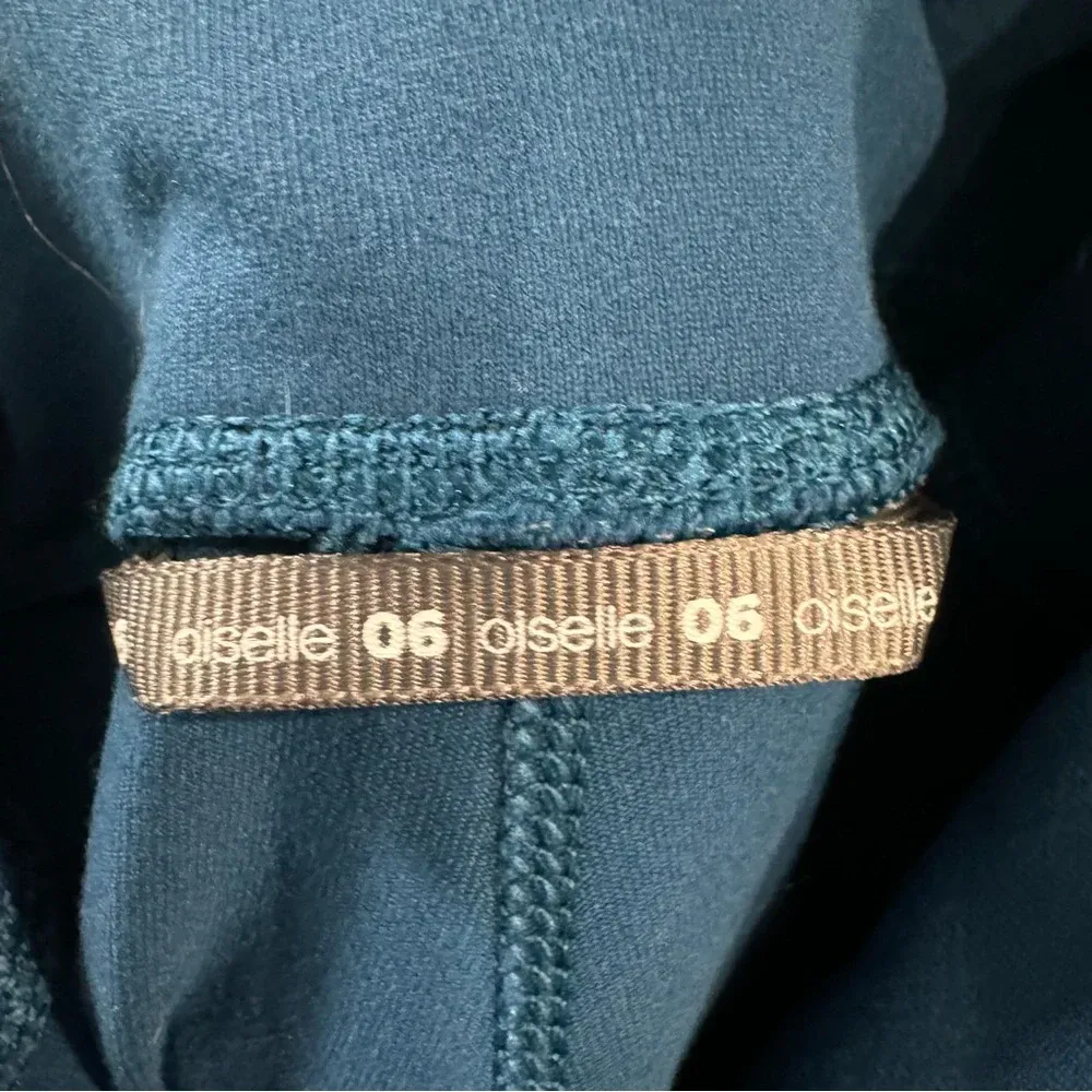 Oiselle Teal 7/8 Leggings with Mesh Panels Behind‎ Knees size 6 - Image 9