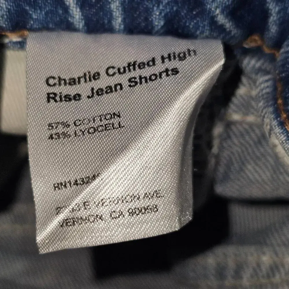 Reformation Jeans Womens Charlie Cuffed High Rise Jean Shorts‎ 26 - Image 4