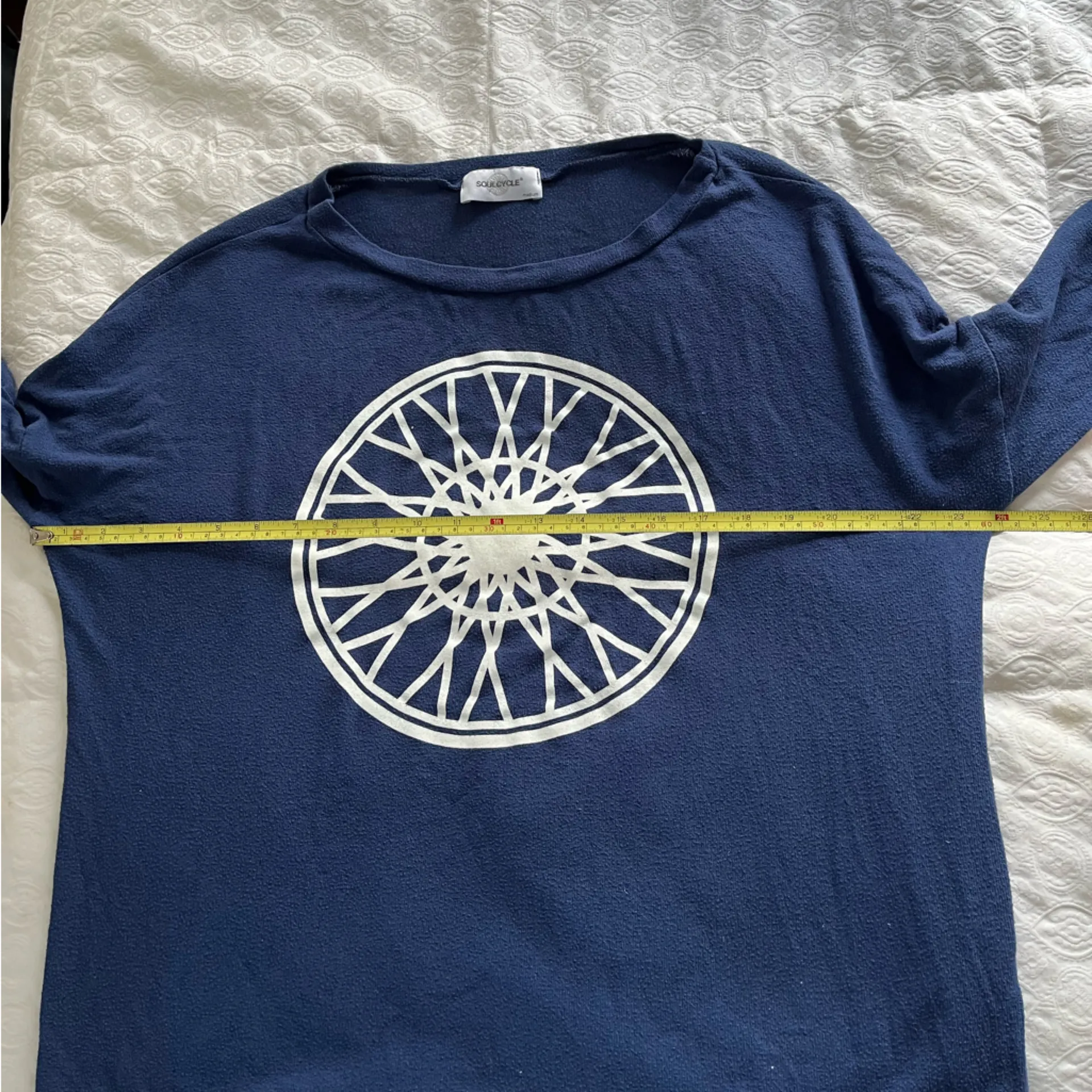 SoulCycle Classic Blue long sleeve shirt size medium - Image 3