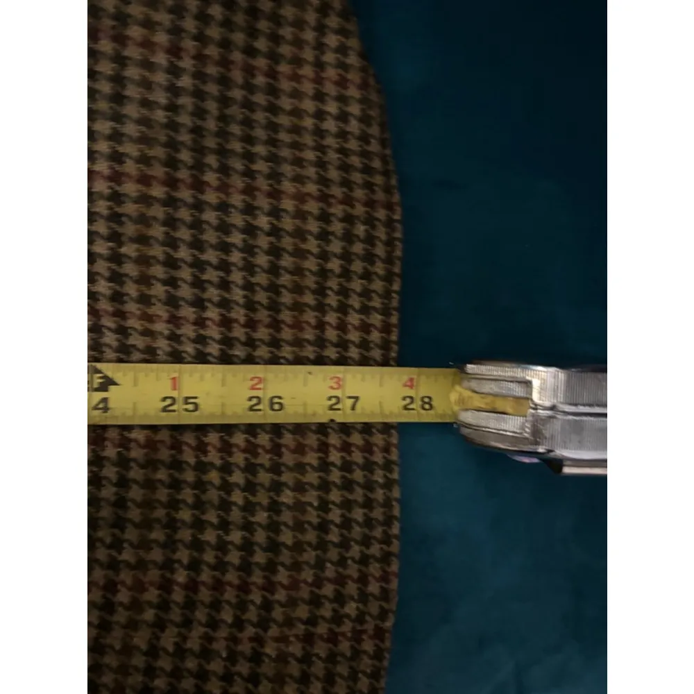 Vintage Unbranded Blazer Size 16 Brown Plaid - Image 11