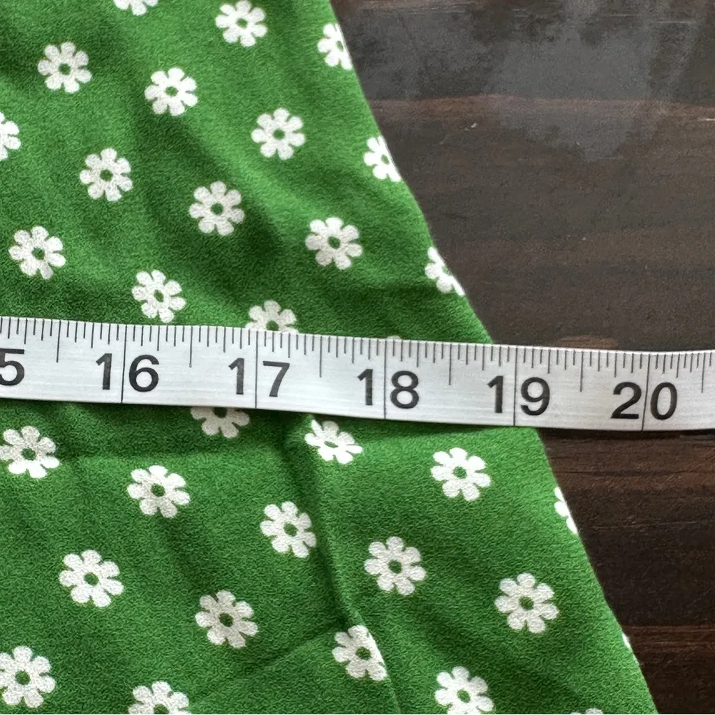 Reformation Floral Print green Y2K Skater Mini Skirt 4 - Image 8