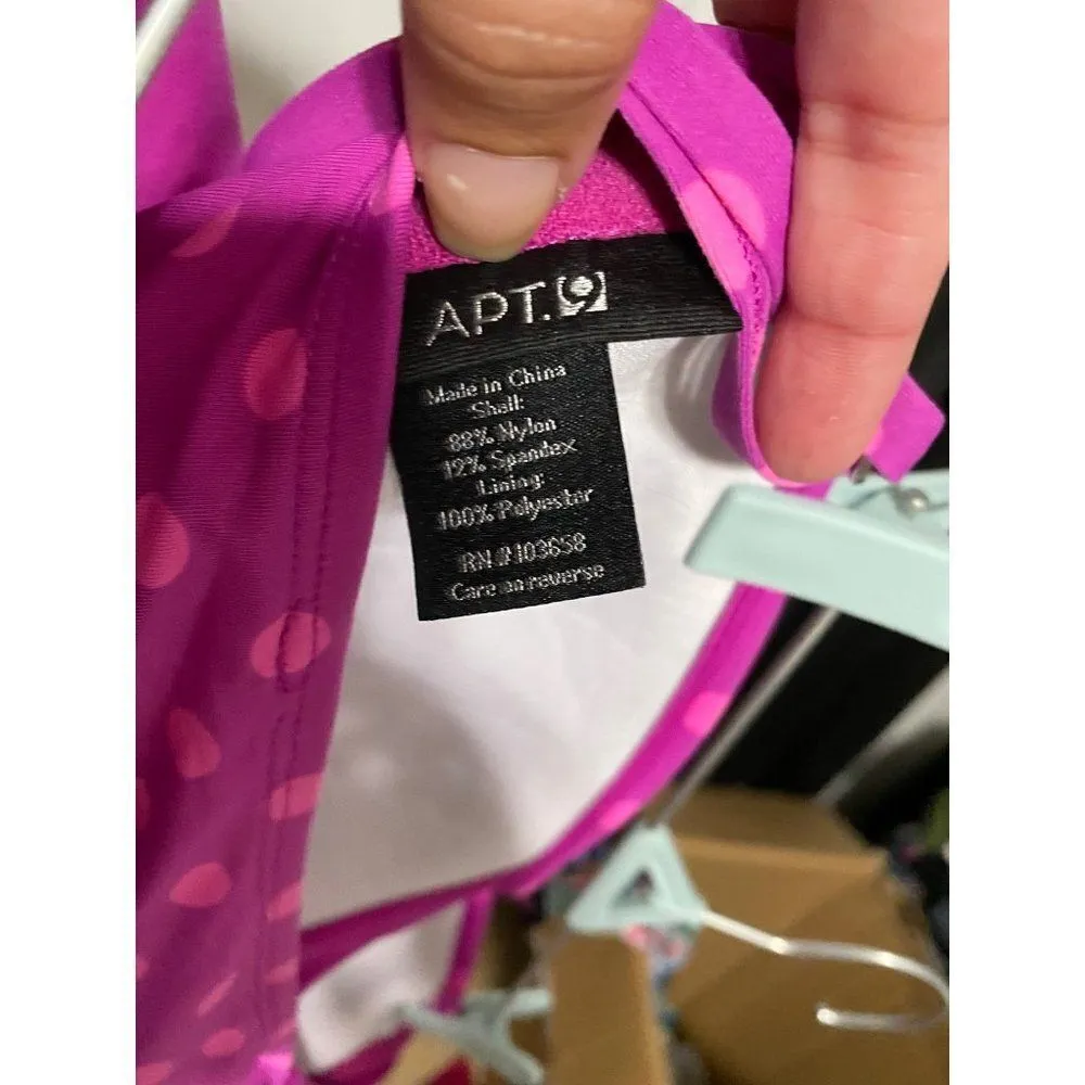 APT 9 purple polka dots tankini - Image 7