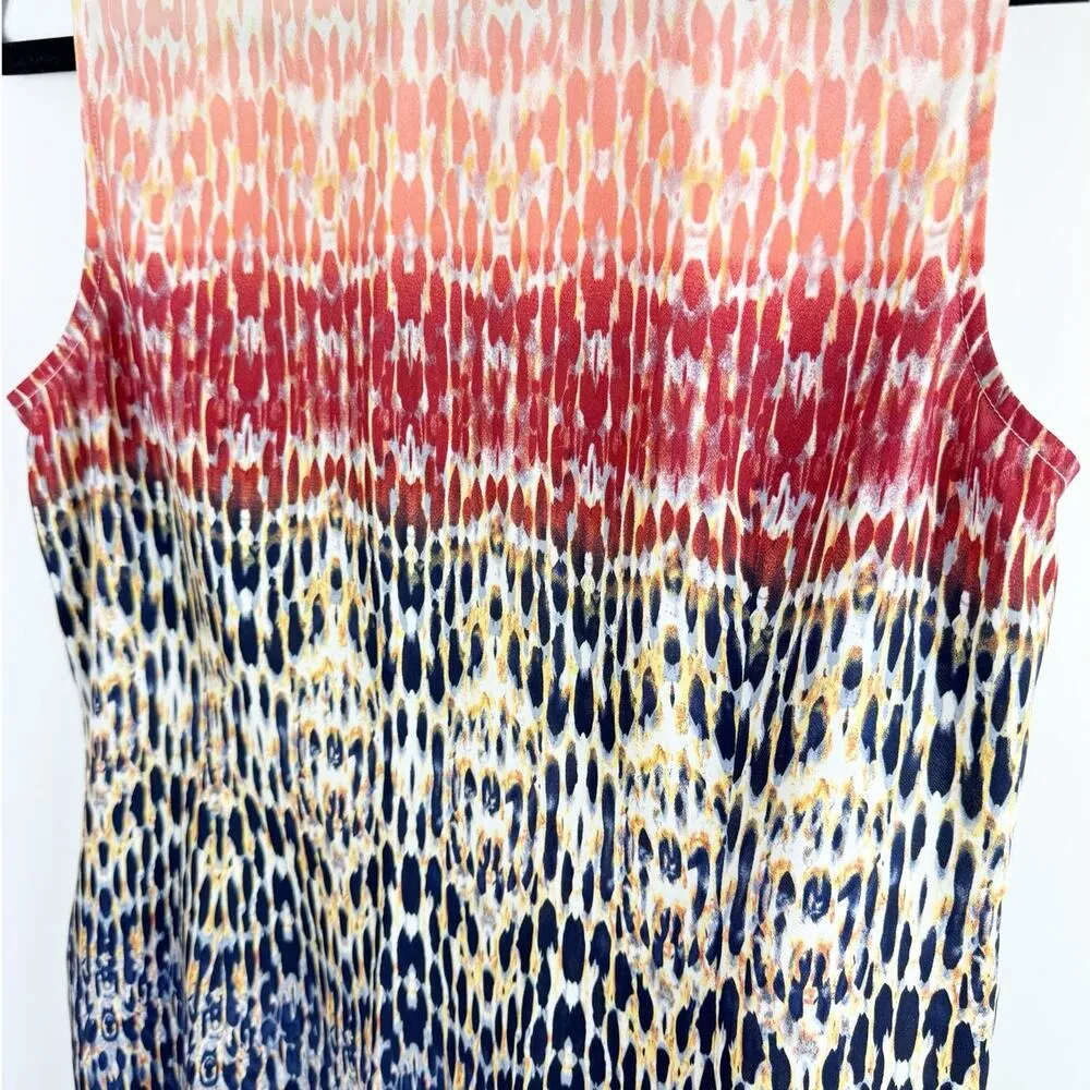 Cabi Womens Love Popover Blouse Button Up Multipattern Peter Pan Collar Small - Image 5