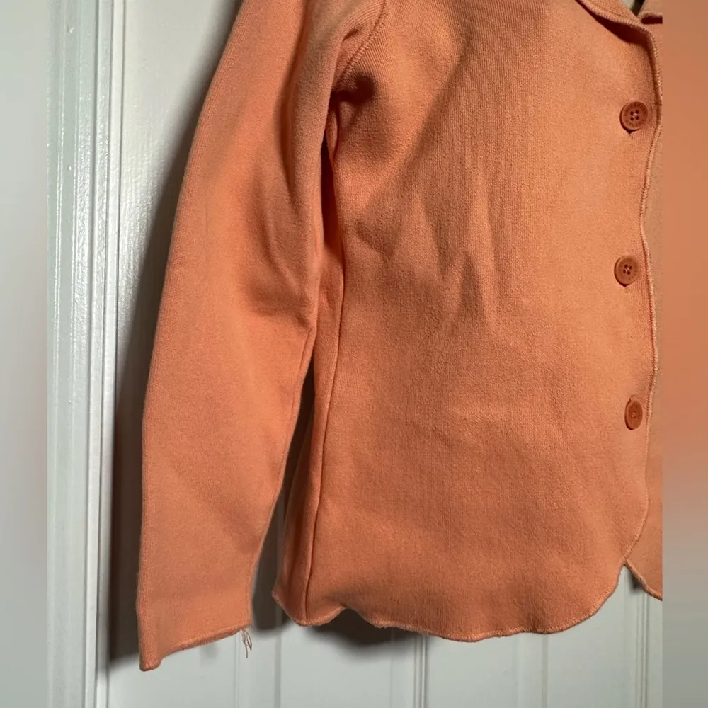 Vintage Holbrook Sweden Orange 100% Cotton Long Sleeve Button Up Novelty Sweater Size L - Image 5