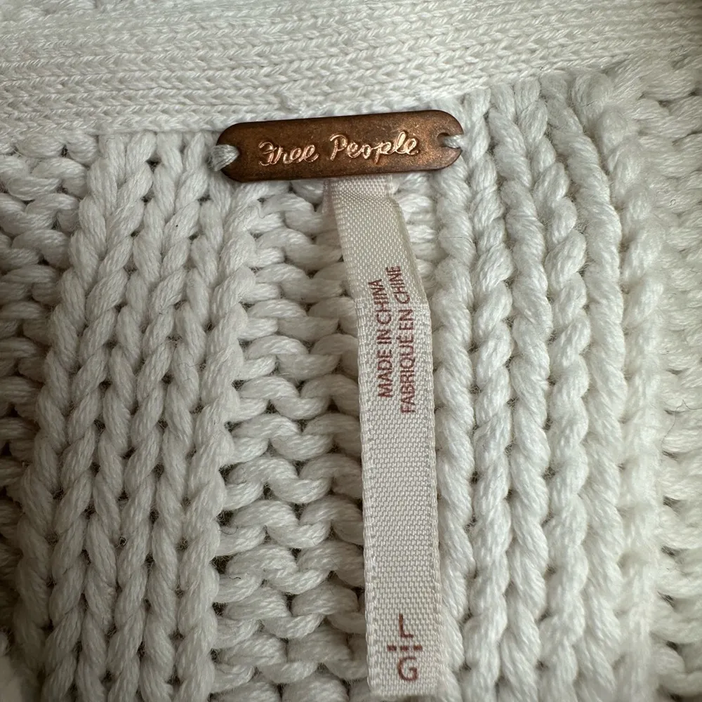 Free People White Mock Neck Sweater with Balloon Sleeves - Image 9