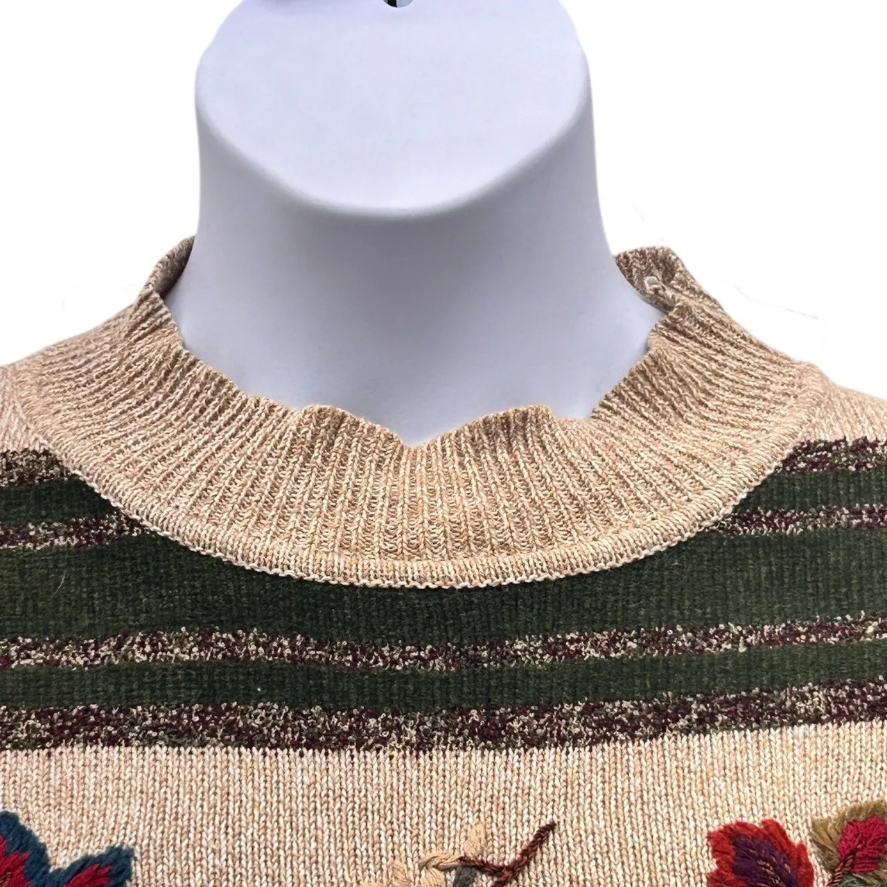 Vintage Alfred Dunner Sweater‎ 2X Beige - Image 6