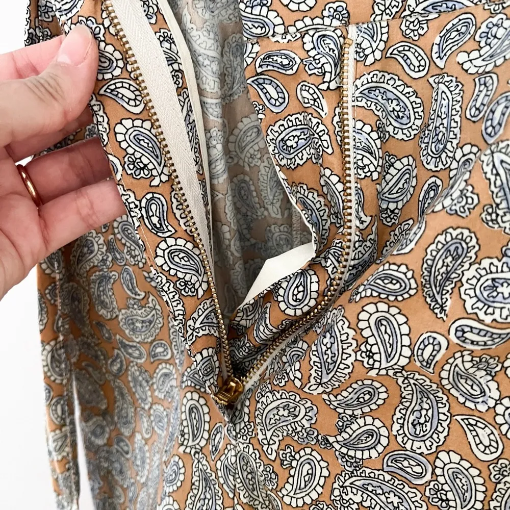 SEZANE Lola Paisley Short Sleeve Playsuit Sz 42 - Image 8