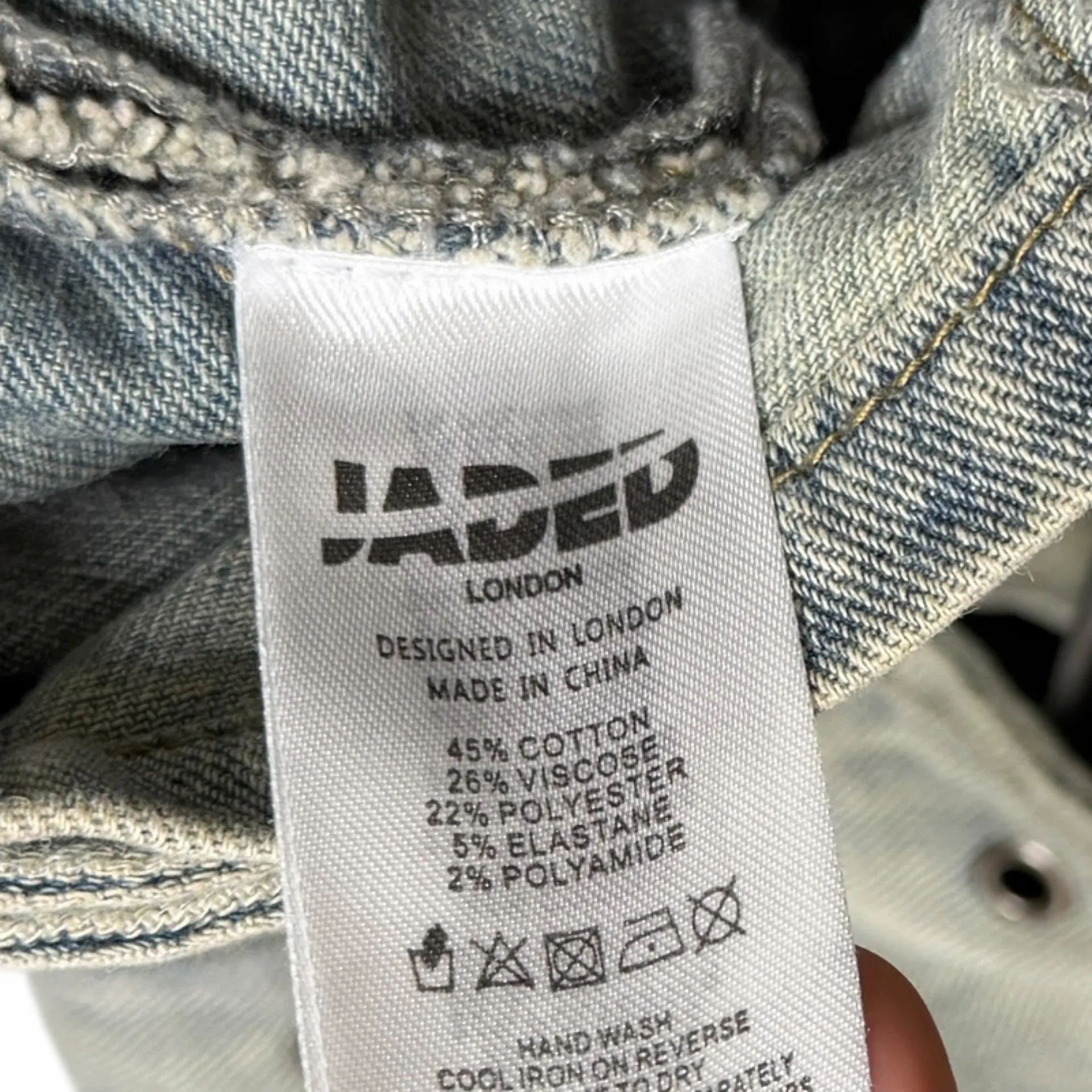 Jaded London  Assassin Micro Mini Skirt Blue Denim - Image 8