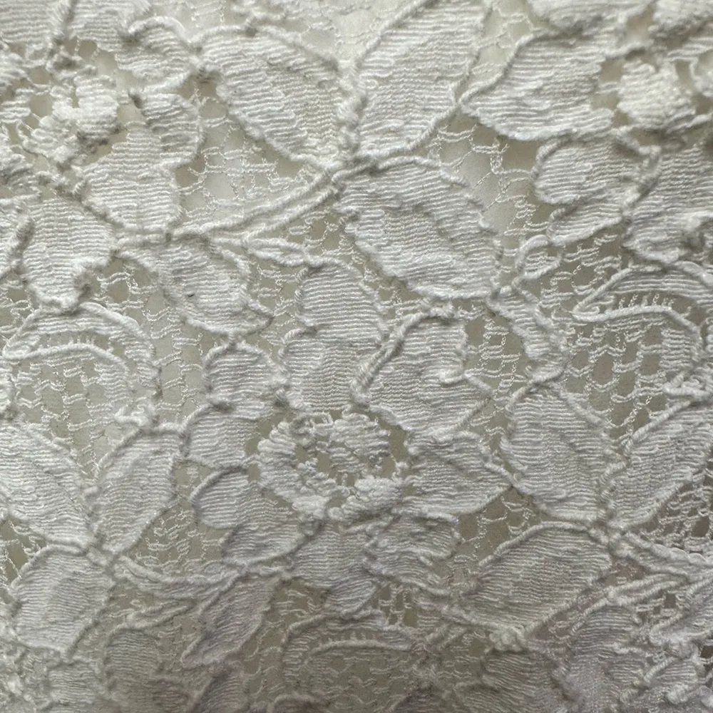 Zara woman white floral lace non lined mini dress - Image 5