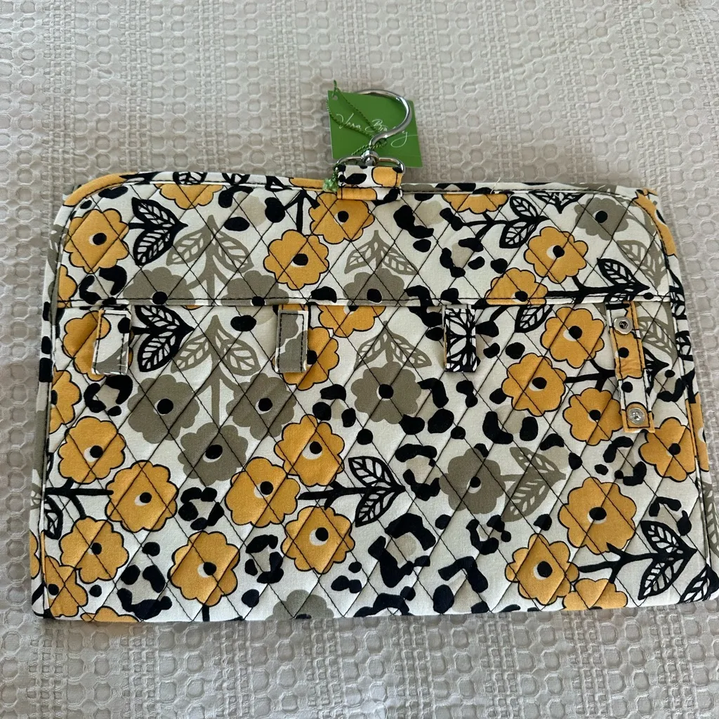 Vera Bradley Floral Travel Bag - Yellow, Black, Gray “Keep it up organizer” - Image 2