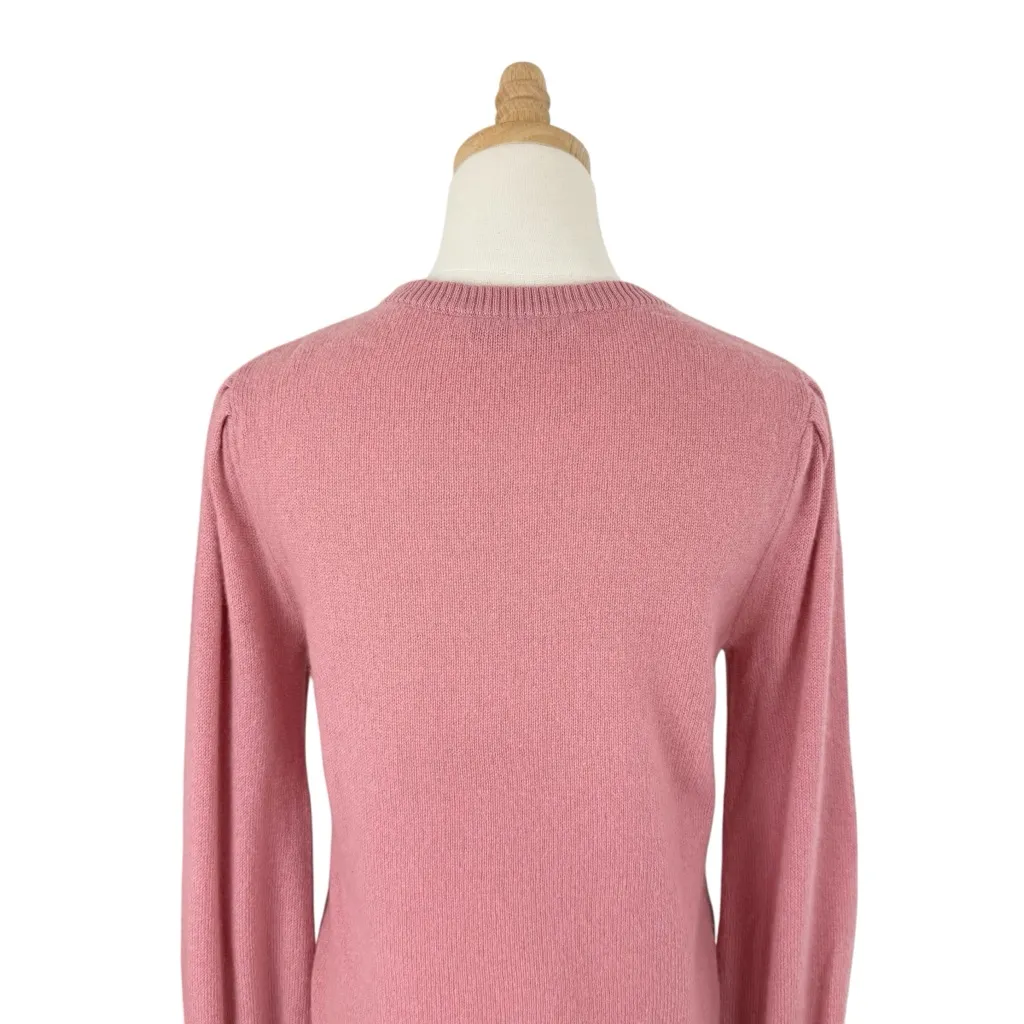The Cashmere Project Puff Sleeve Cashmere Sweater Dusty Pink S - Image 7