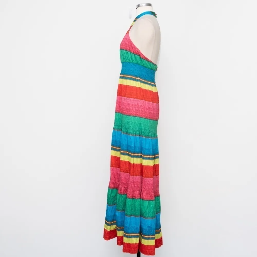 Alice and Olivia Lyndon Striped Halter Maxi Dress - Image 10